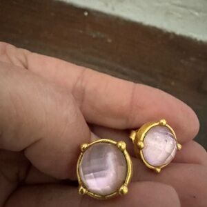 Julie Vos pink stud earrings